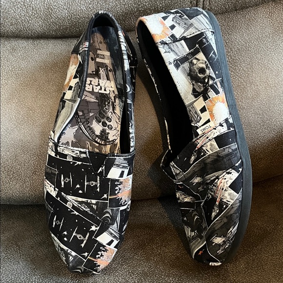 Toms Shoes - Star Wars Death Star TOMS Slip On Shoes